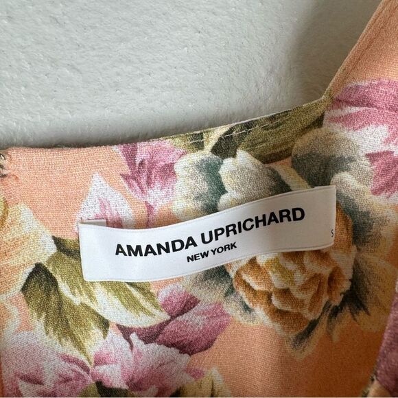 Amanda Uprichard Capulet Dress In Floral Peach Pink Cottagecore Girly Small - Picture 4 of 6